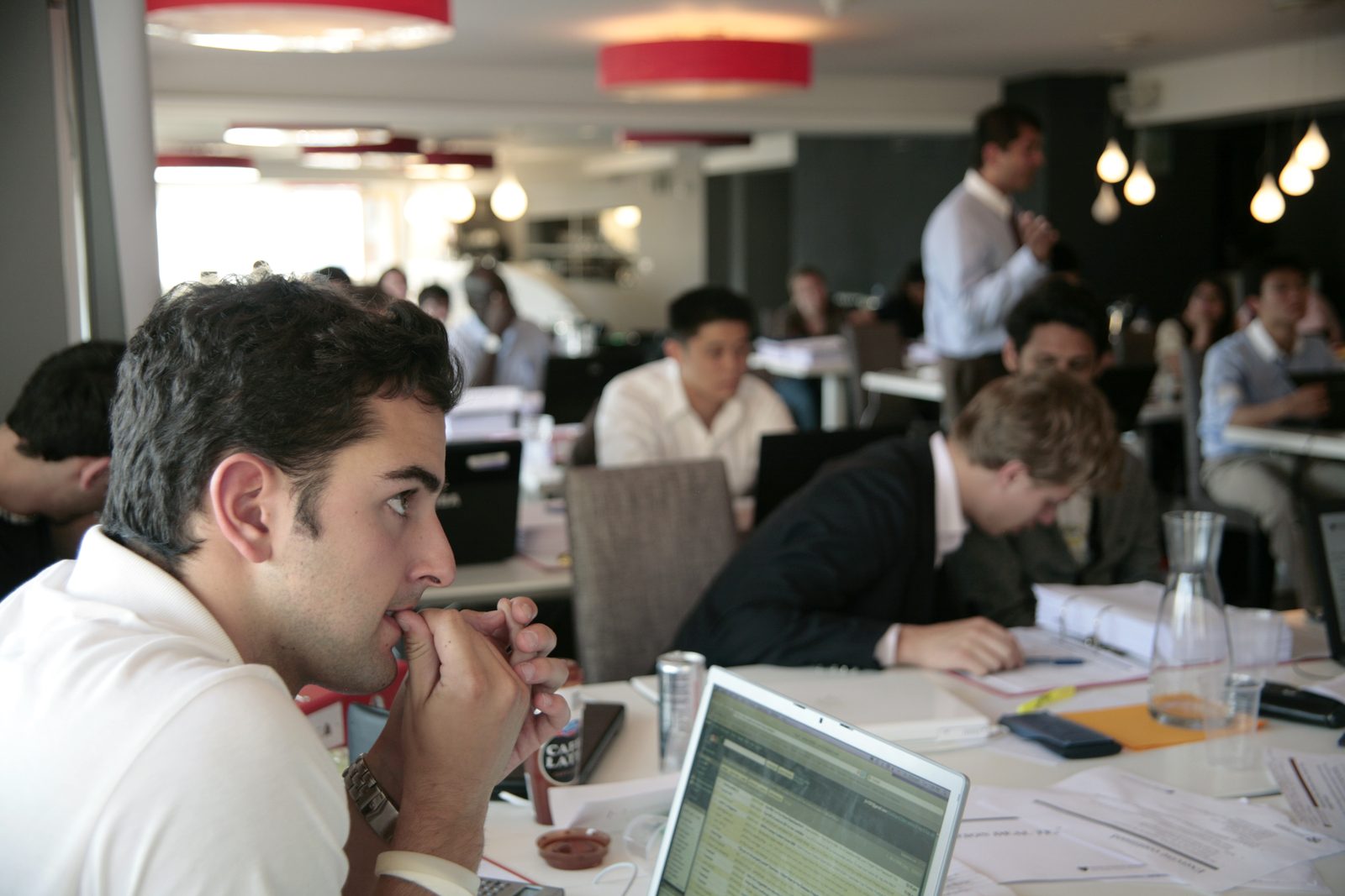A resident at work during a Residency session